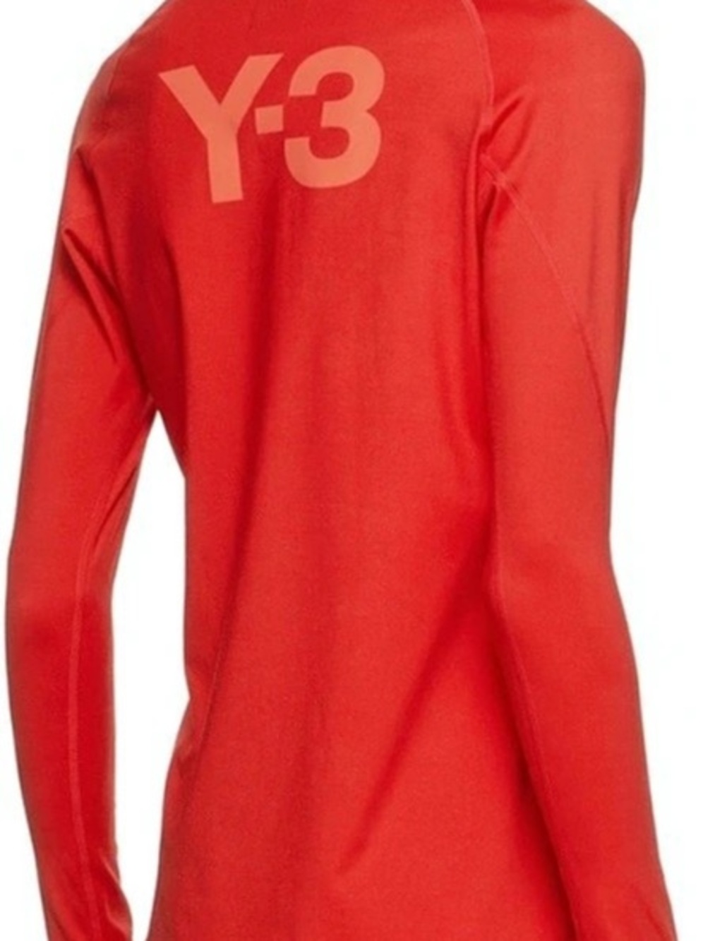 Y-3 Red Rash Guard Long Sleeve T-Shirt sz medium